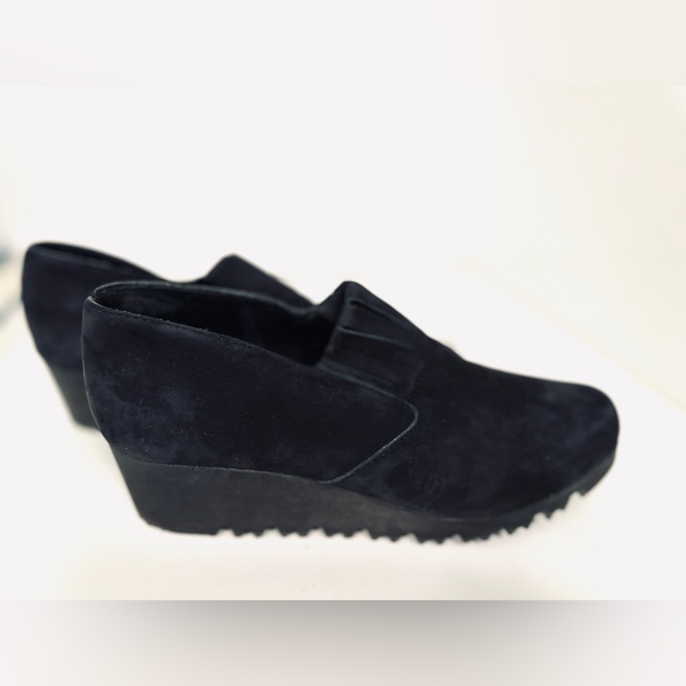 ARCHE Nubuck Black Suede Wedge heal slip on shoe Made in France - Picture 6 of 6